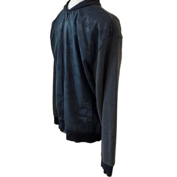 GUC Charleston Threads Blue and Grey Camo Lightweight Bomber Jacket. Size L - Picture 3 of 7